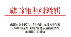 四川省生殖健康研究中心附属生殖专科医院在2018年医疗服务质量检查中取得喜人成绩！